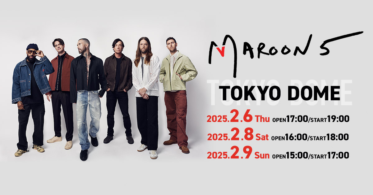 マルーン5] Maroon 5 Asia 2025 – Tokyo 来日公演特設サイト